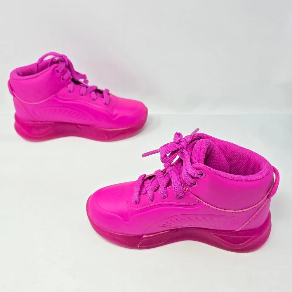 Skechers S-Lights Remix Hot Pink Light Up Kids Shoes Size 1 Charger NOT Included